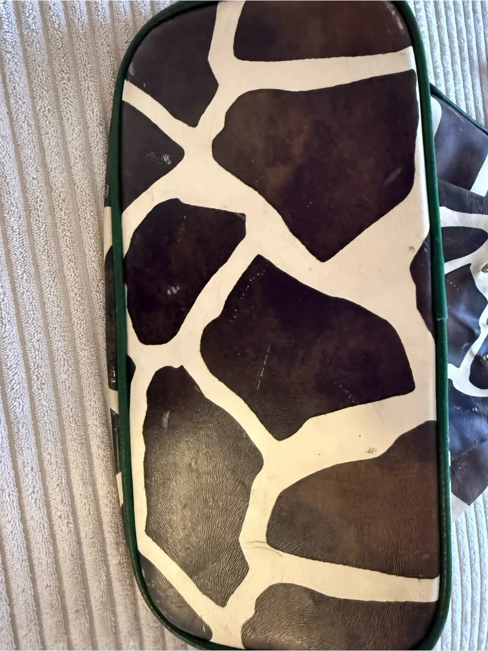 Dooney & Bourke Green Trim Giraffe-Print Drawstring Hobo